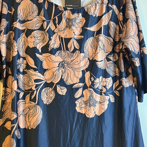 Reborn Blue/Brownish Short Sleeve Maxi Sundress - Picture 7 of 16